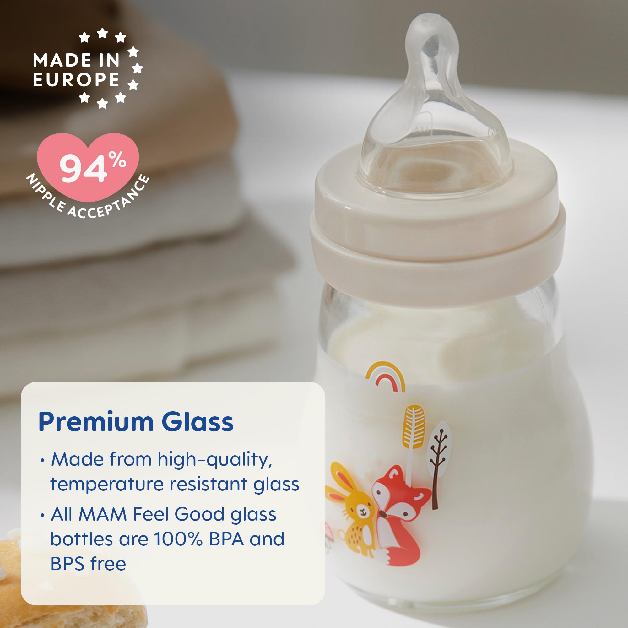Foto 3 pulgar | Vasos Mam Feel Good Premium Glass 0 Meses 3 Piezas - Venta Internacional