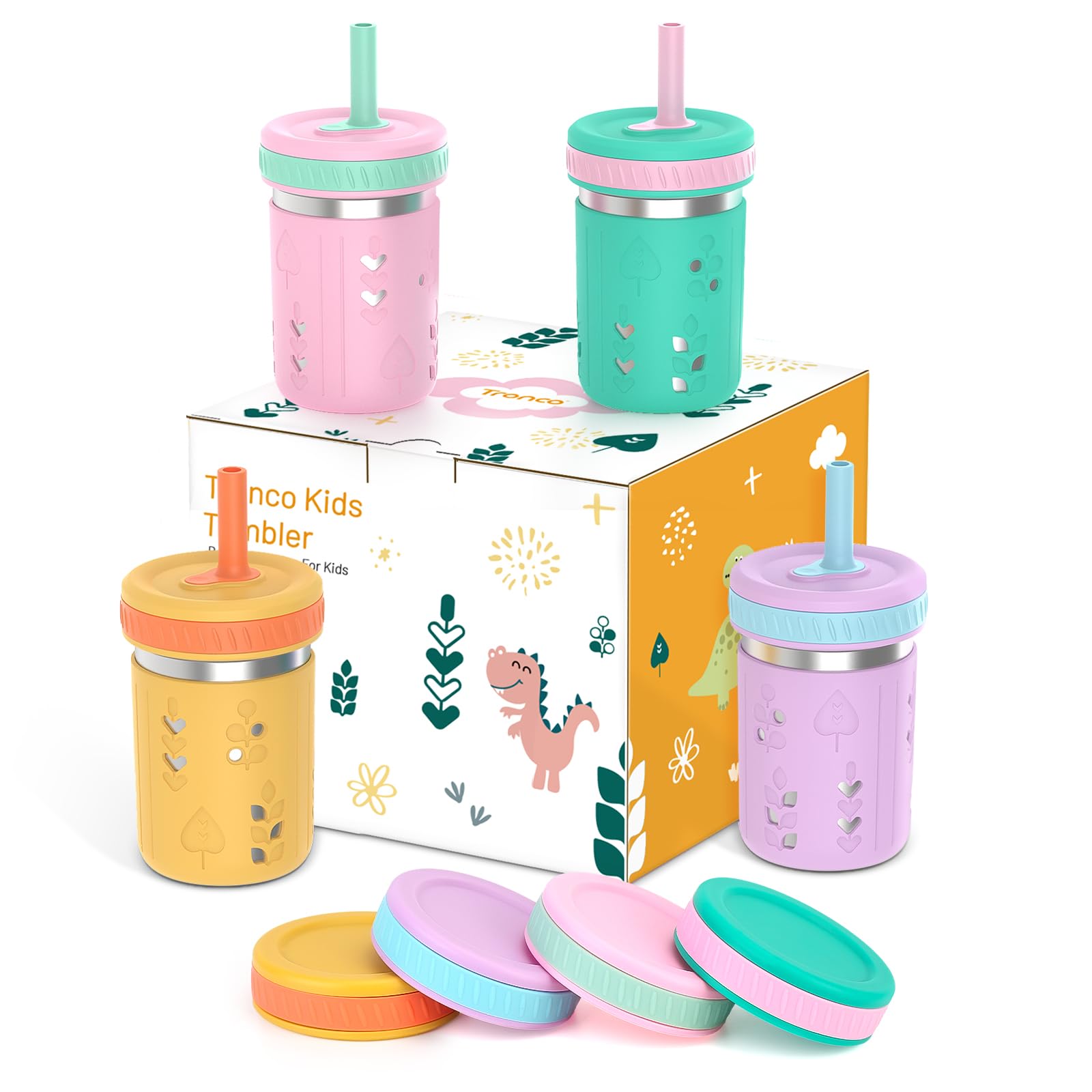 Foto 2 pulgar | Vasos Para Niños Pequeños Sippy Tronco De Acero Inoxidable De 300 Ml Con Fundas - Venta Internacional.
