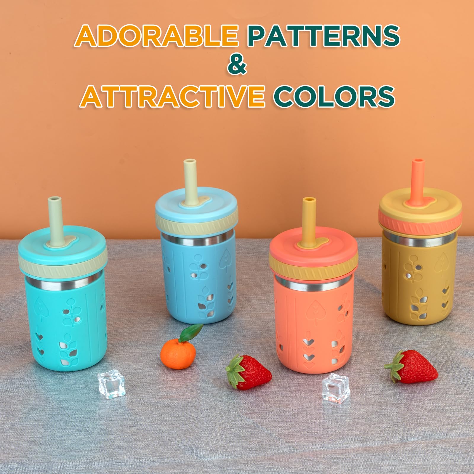Foto 6 pulgar | Vasos Para Niños Pequeños Sippy Tronco De Acero Inoxidable De 300 Ml Con Fundas - Venta Internacional.