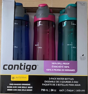 Foto 1 | Botella De Agua Contigo Autoseal, 700 Ml, A Prueba De Derrames, Sin Bpa, Paquete De 3 - Venta Internacional.