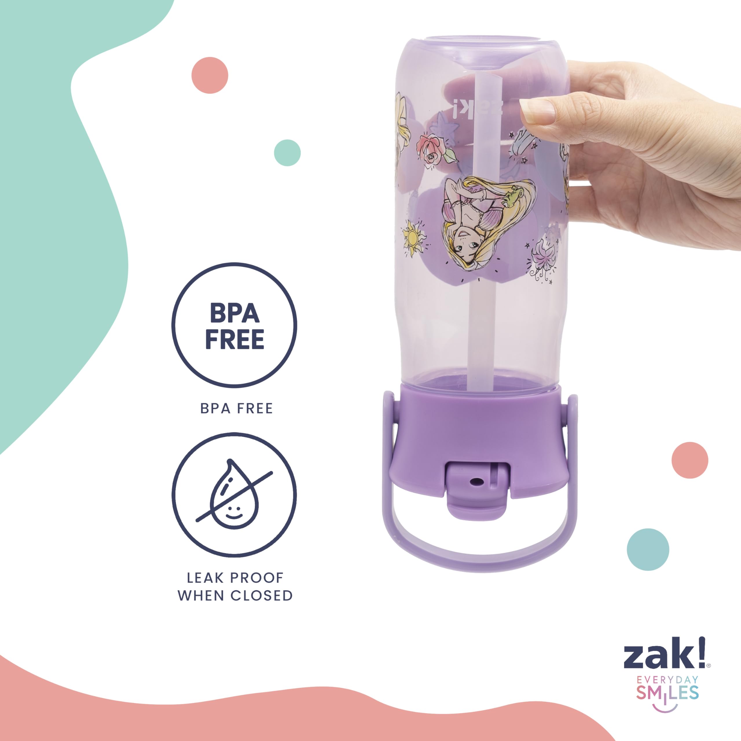 Foto 5 pulgar | Botella de Agua Harmony Disney Princess de Zak Designs 530 ml Paquete de 2 - Venta Internacional