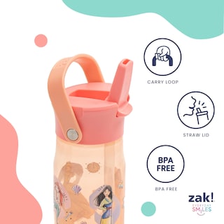 Foto 6 | Botella de Agua Harmony Disney Princess de Zak Designs 530 ml Paquete de 2 - Venta Internacional