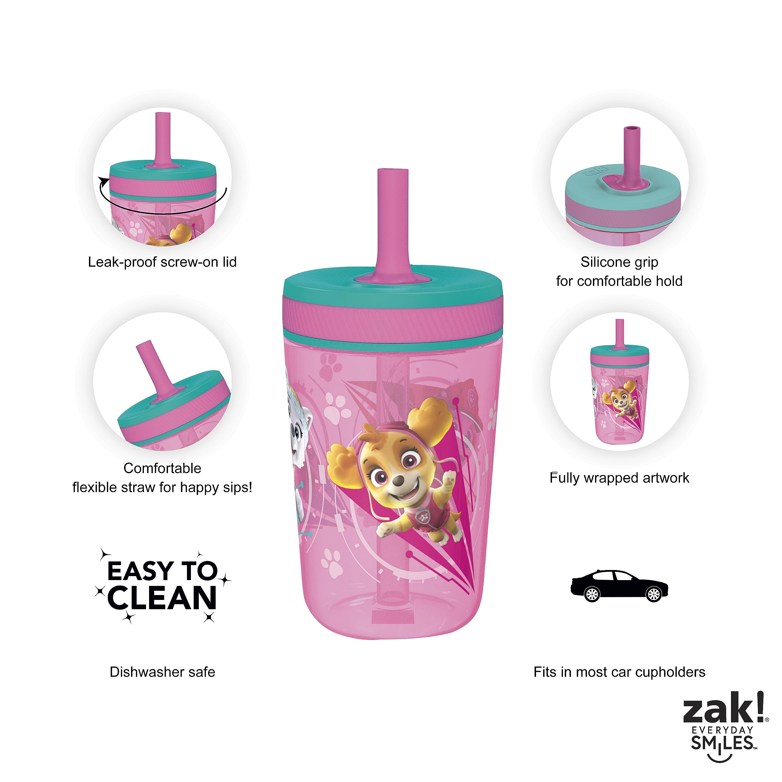 Foto 5 pulgar | Set de 2 Vasos Kelso Paw Patrol de Zak Designs 450 ml - Venta Internacional