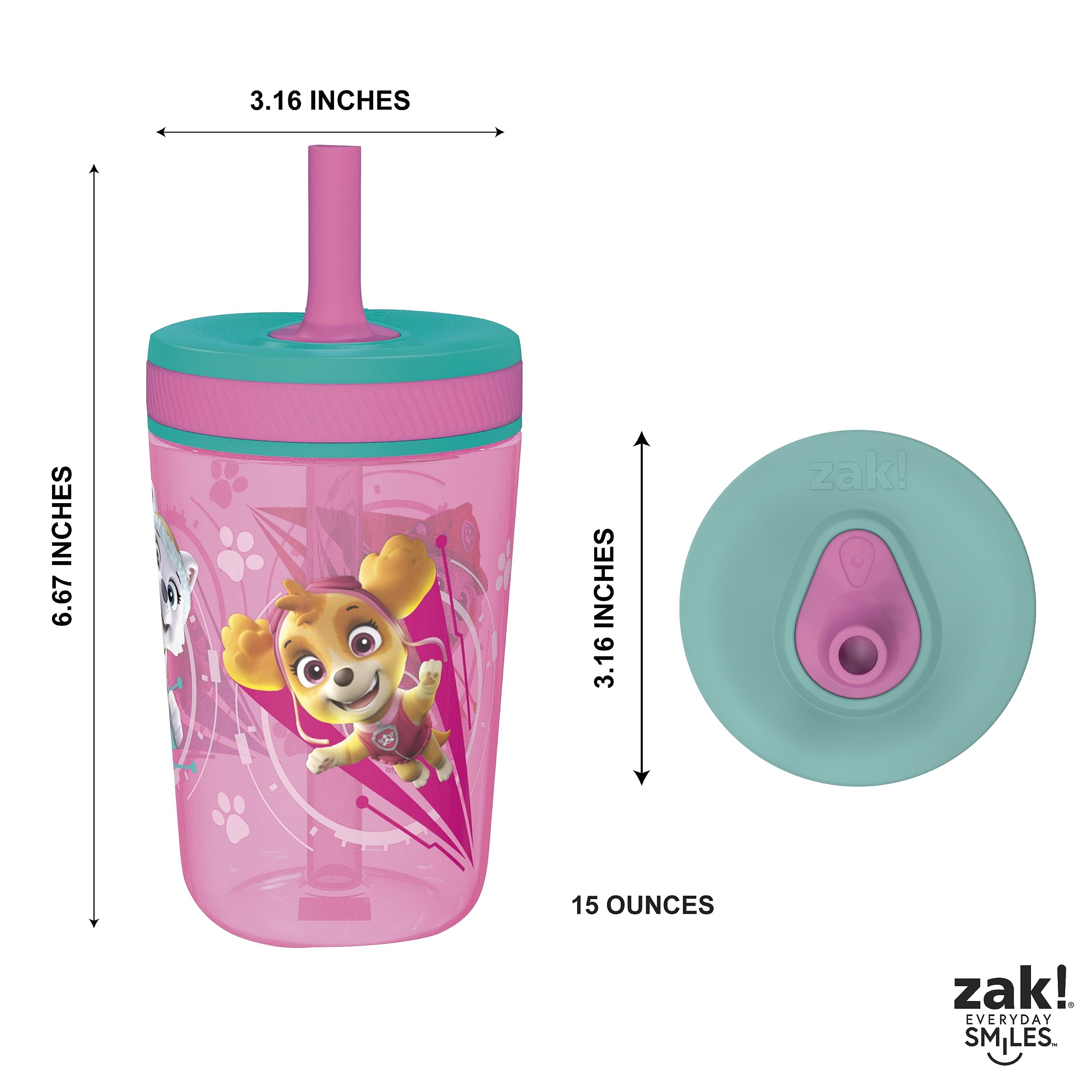 Foto 6 pulgar | Set de 2 Vasos Kelso Paw Patrol de Zak Designs 450 ml - Venta Internacional
