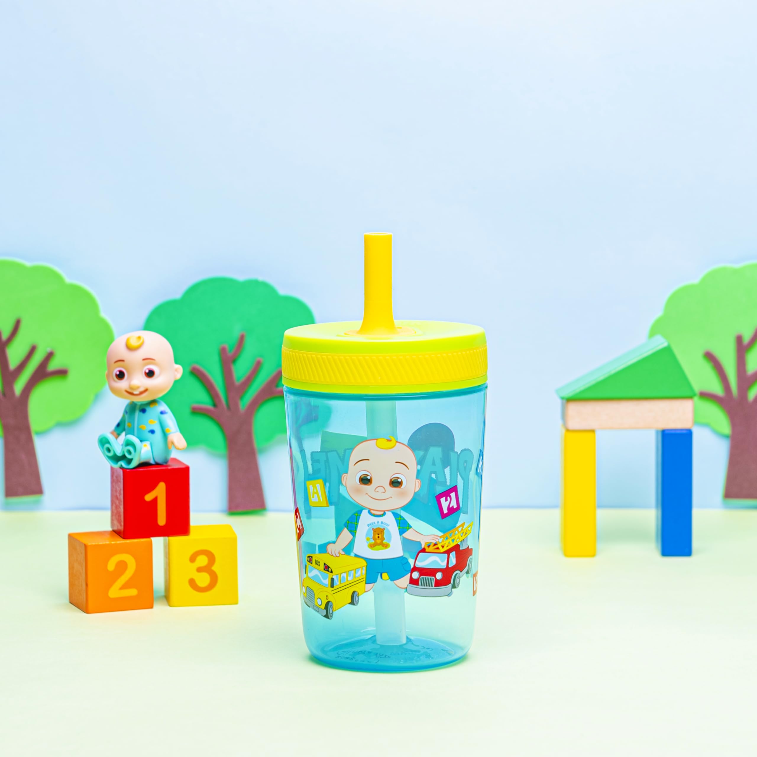 Foto 3 | Set De Vasos Zak Designs Cocomelon Kelso De 450 Ml Para Niños - Venta Internacional.