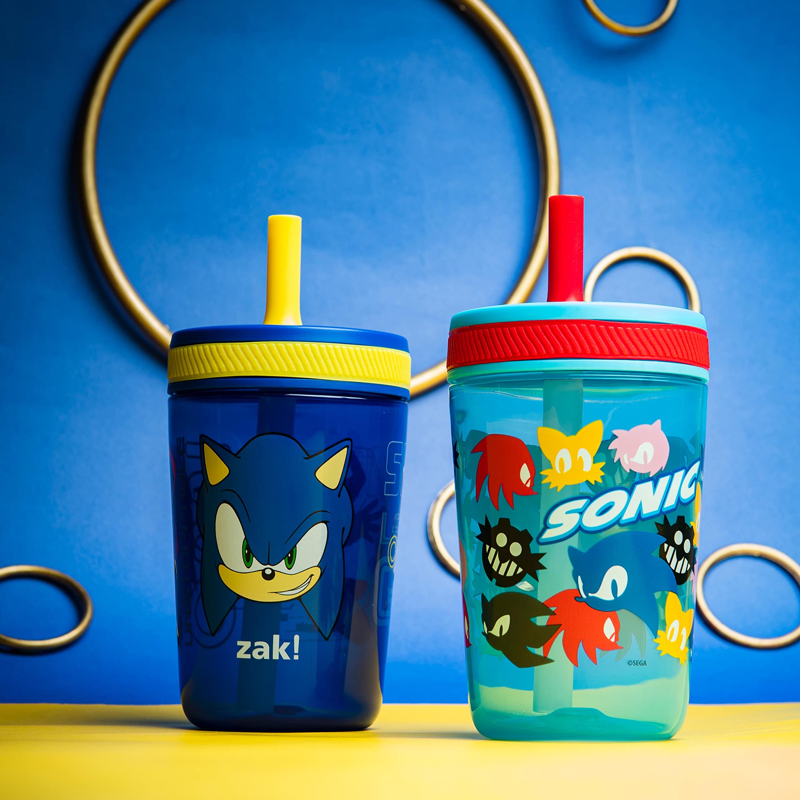 Foto 3 pulgar | Vaso Zak Designs Sonic The Hedgehog Kelso, 450 Ml, Paquete De 2 - Venta Internacional.