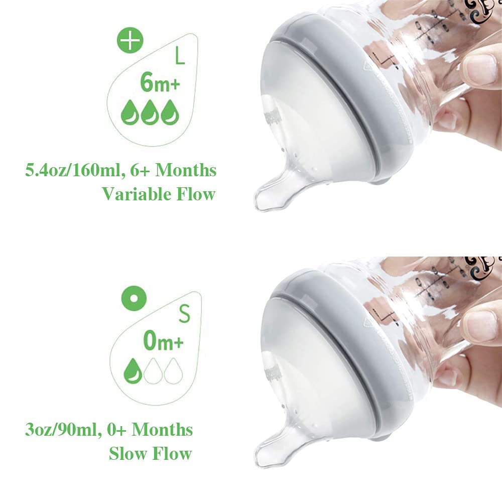 Foto 4 pulgar | Set De Biberones Haakaa Gen.3 De Vidrio Natural De 125 Ml Y 180 Ml - Venta Internacional.