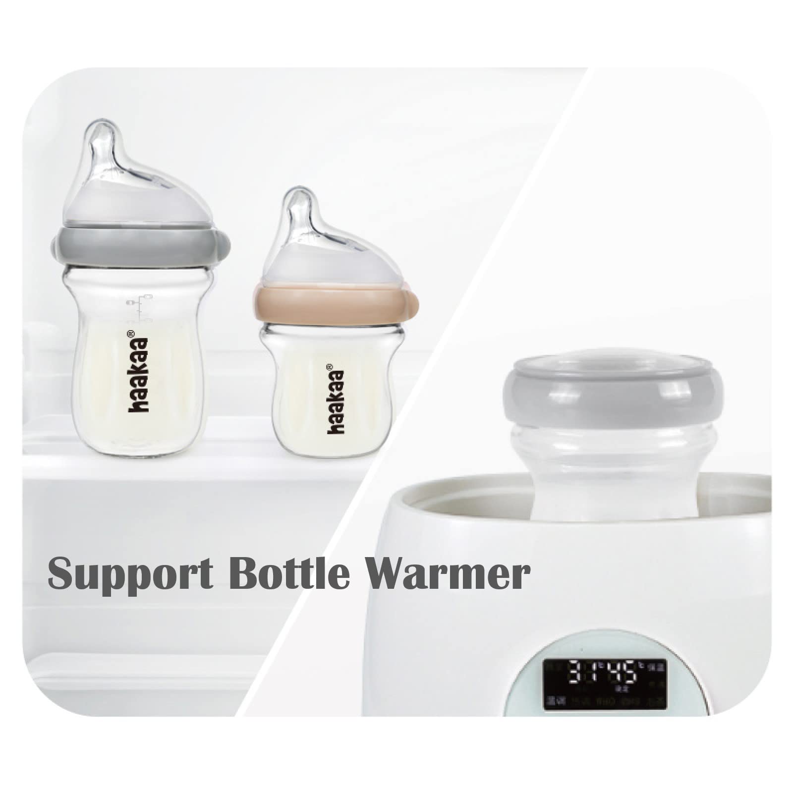 Foto 6 pulgar | Set De Biberones Haakaa Gen.3 De Vidrio Natural De 125 Ml Y 180 Ml - Venta Internacional.