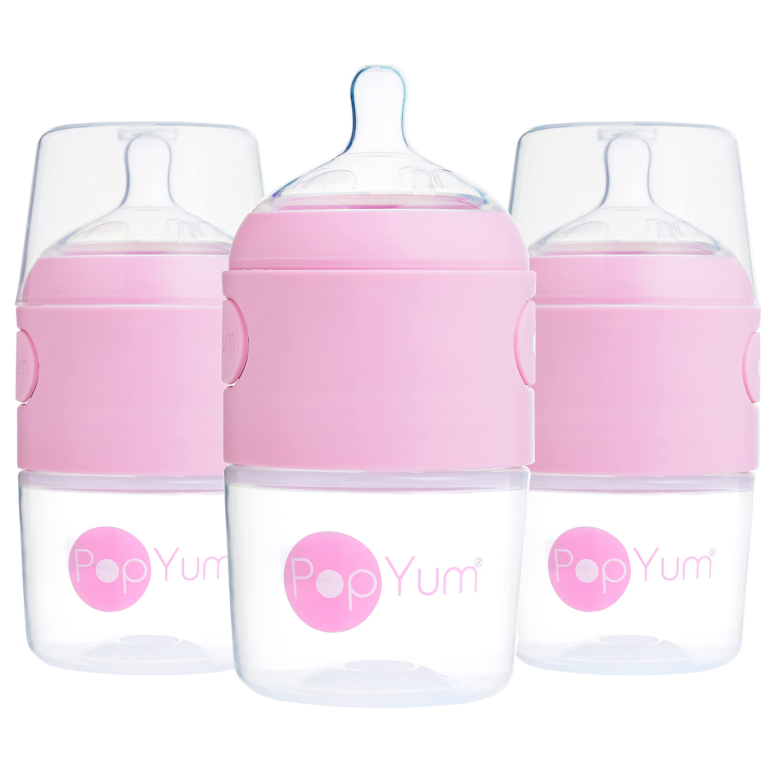 Biberón Popyum, Fórmula Anticólica, 150 Ml, Paquete De 3 Unidades, Color Rosa - Venta Internacional.