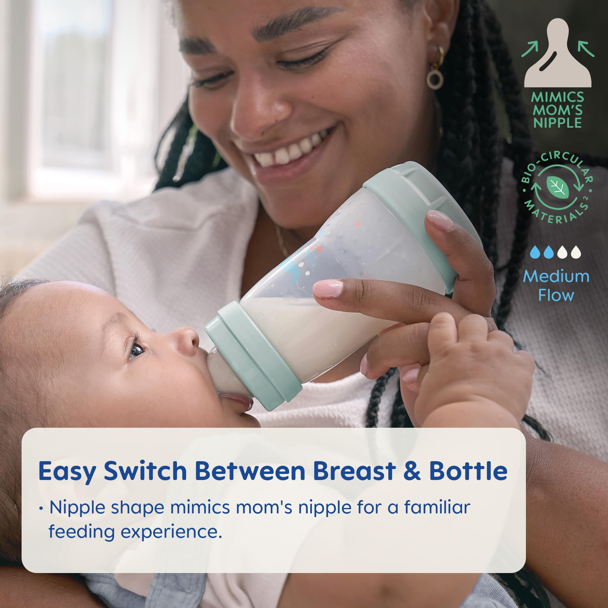 Foto 5 pulgar | Biberón Mam Easy Start Anticólico 270 Ml (paquete De 3), Color Azul - Venta Internacional.