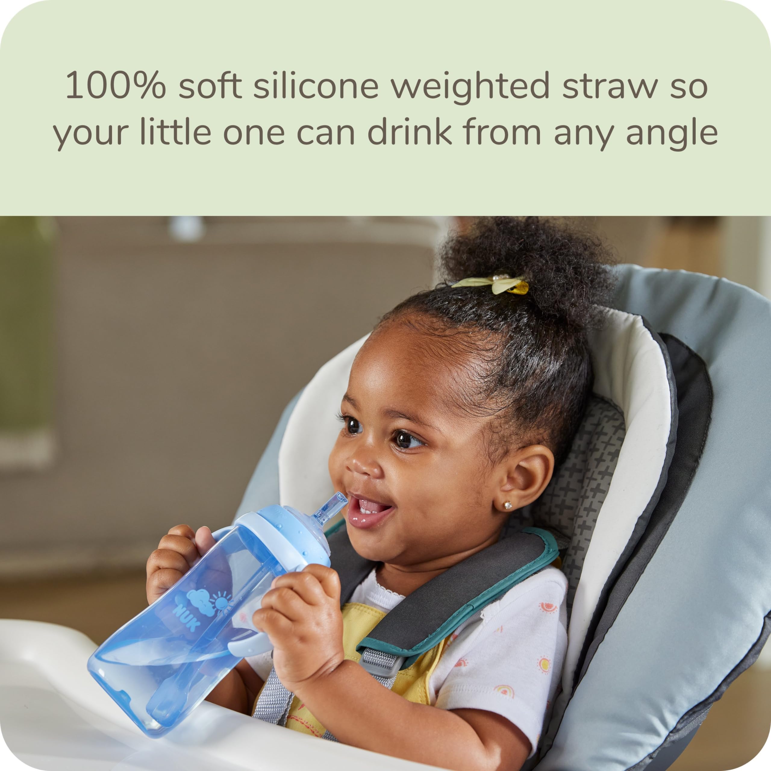 Foto 3 pulgar | Pajita Nuk Learner Para Niños Pequeños, 300 Ml, Con Pajita Blanda De Más De 8 M - Venta Internacional.