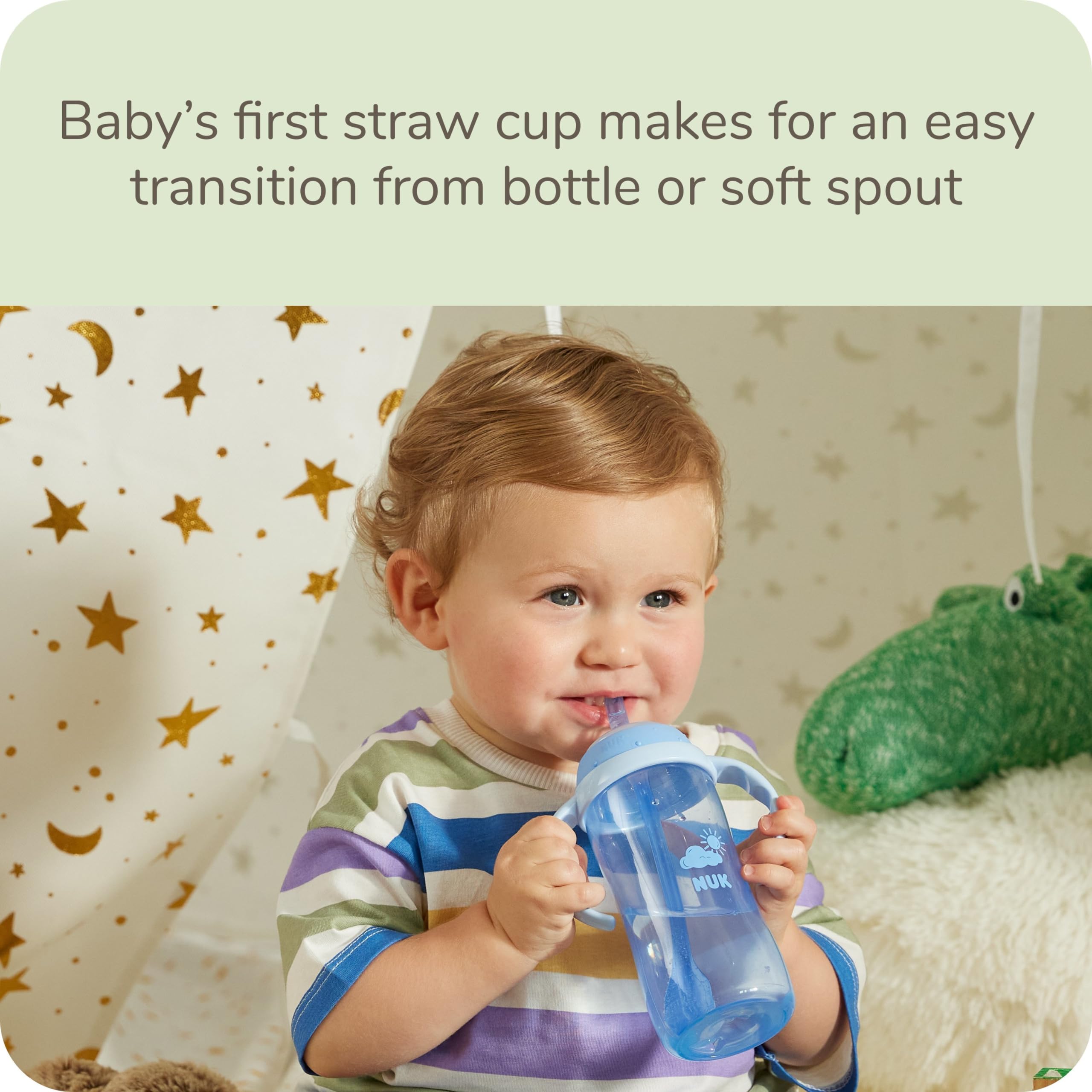 Foto 4 pulgar | Pajita Nuk Learner Para Niños Pequeños, 300 Ml, Con Pajita Blanda De Más De 8 M - Venta Internacional.