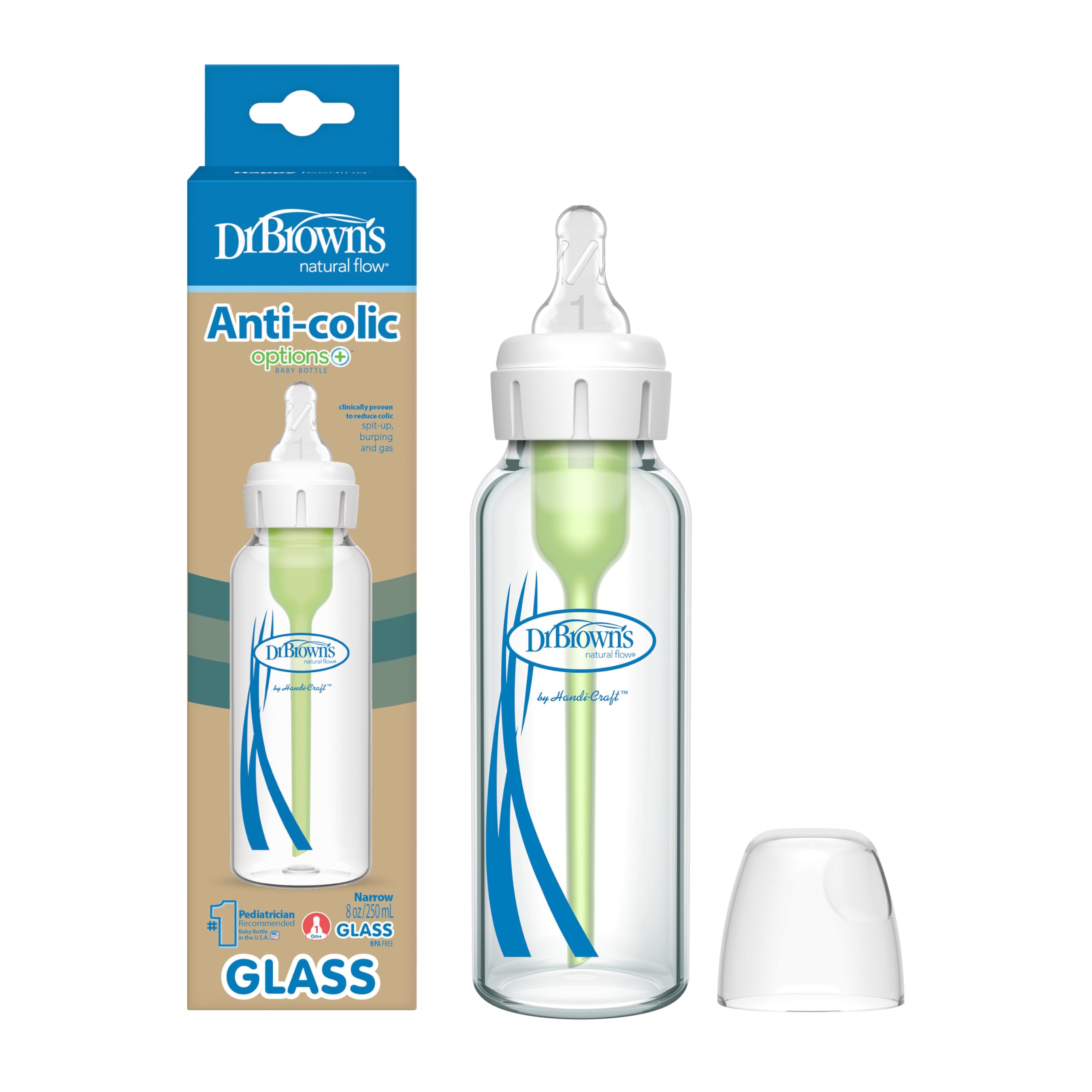 Foto 1 | Biberón Dr. Brown's Natural Flow Anti-colic De 250 Ml De Vidrio - Venta Internacional.