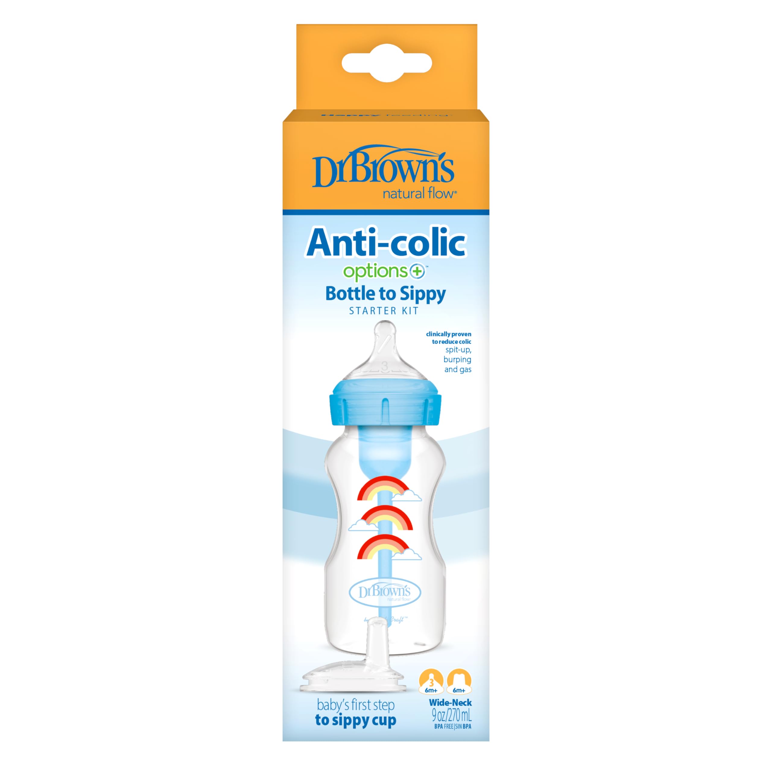 Foto 2 | Biberón Dr. Brown's Anti-colic 270 ml 6 M+ - Venta Internacional