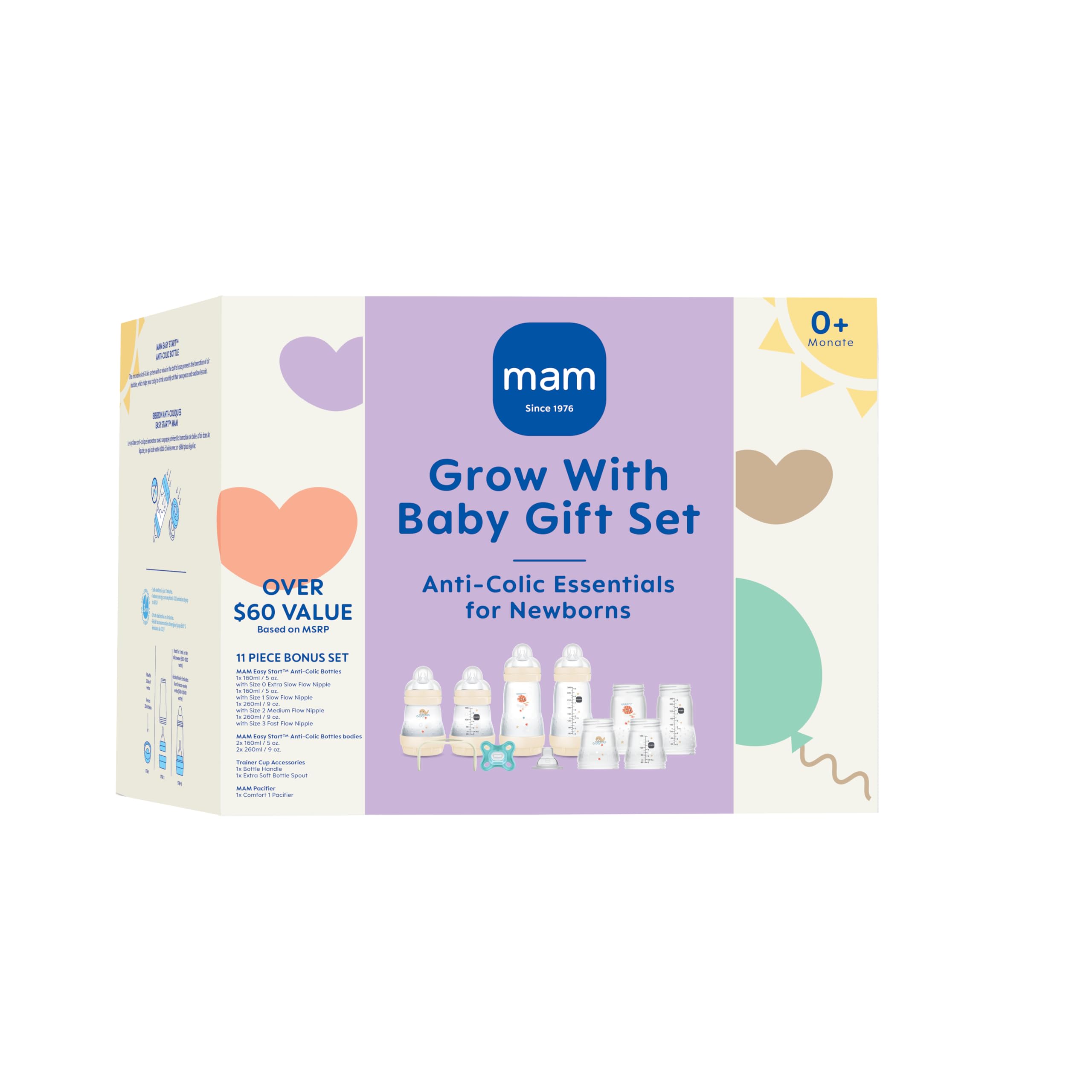 Foto 3 pulgar | Set de Biberones Mam Grow de 0 a 4 Meses 11 Piezas - Venta Internacional