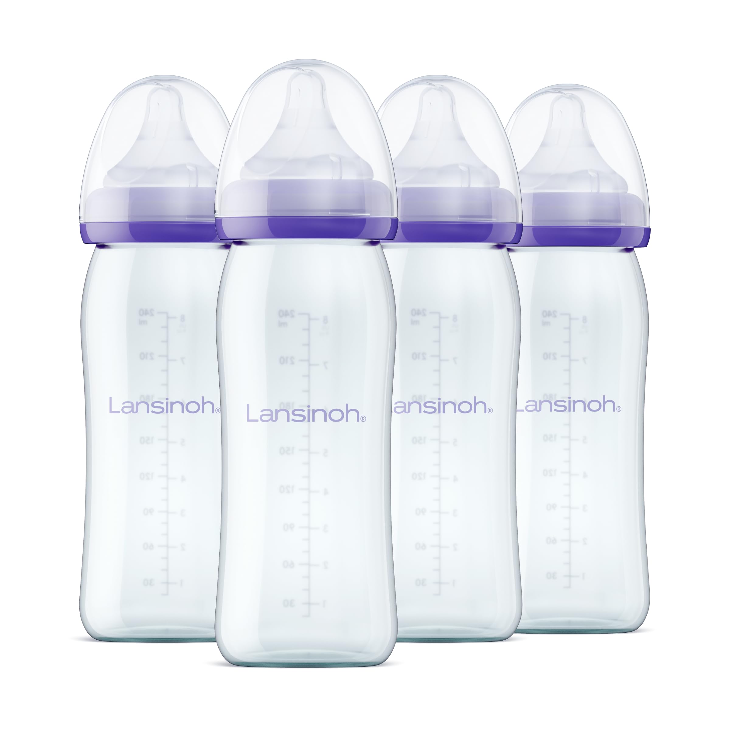 Foto 2 pulgar | Biberones Lansinoh De Vidrio Anticólico De 240 Ml Paquete De 4 - Venta Internacional