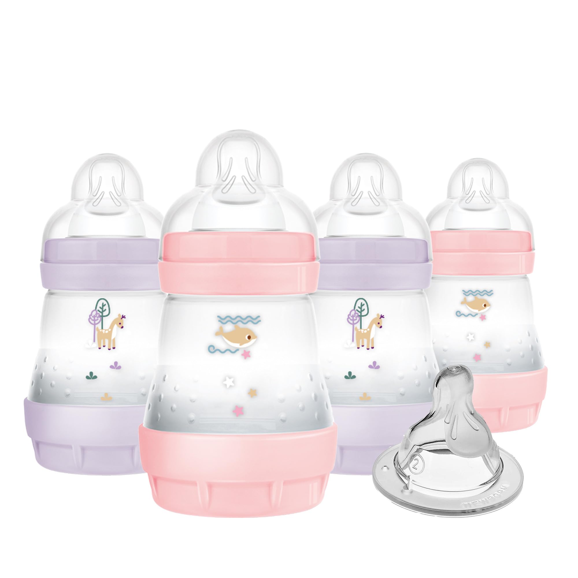 Biberones MAM Easy Start Anticólico de 150 ml con Boquilla de Silicona - Venta Internacional