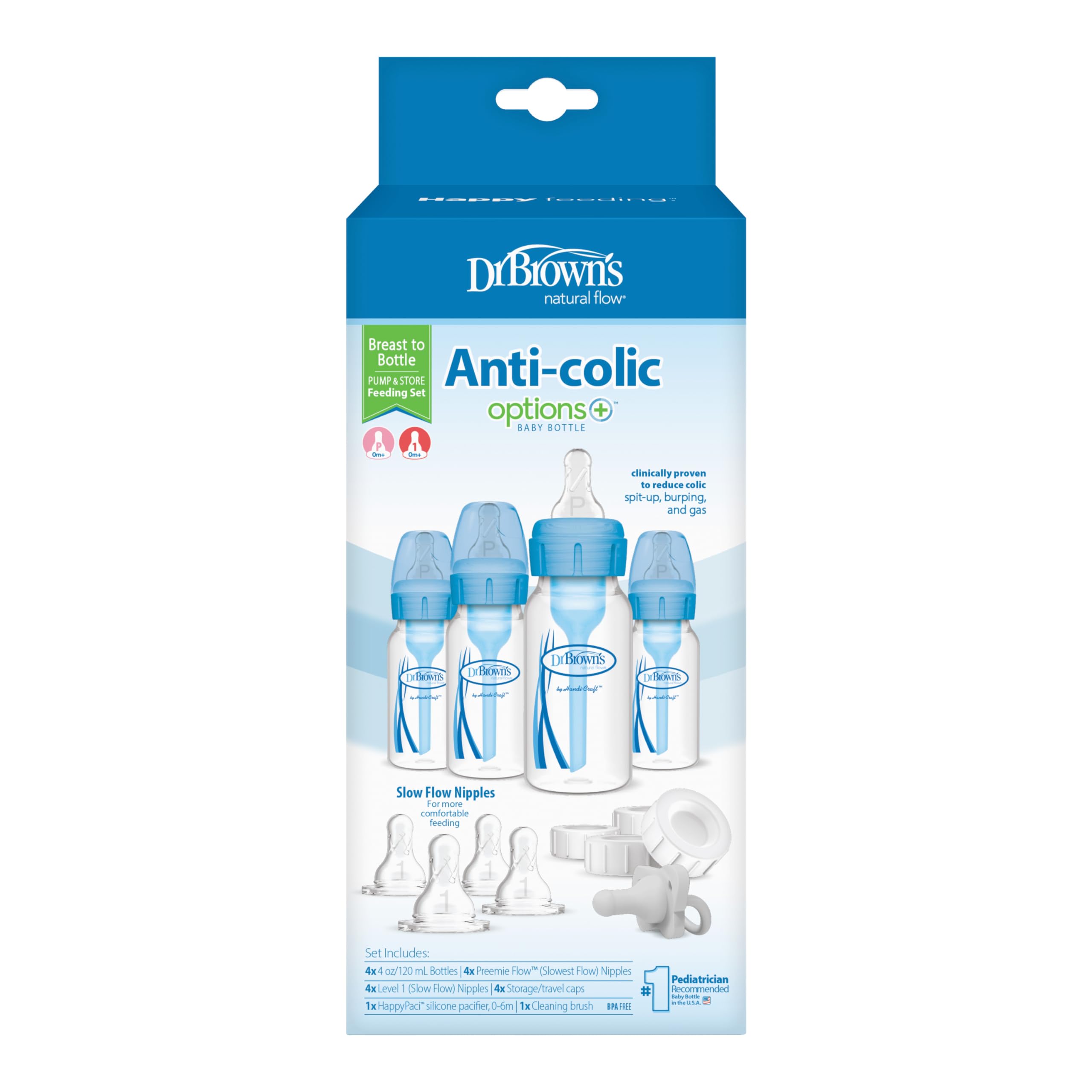 Foto 3 pulgar | Set de Alimentación Dr. Brown's Natural Flow Anti-colic Options+ Blue - Venta Internacional