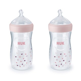 Foto 1 | Biberón Nuk Simply Natural Safetemp 270 ml Paquete de 2 Unidades Rosa - Venta Internacional