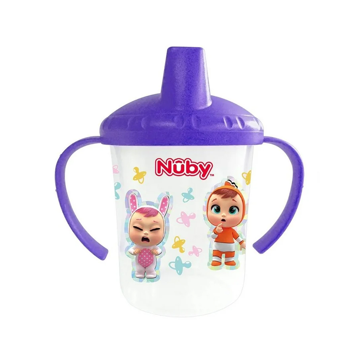 Taza Entrenadora Nuby Bebés Llorones 8oz Morado