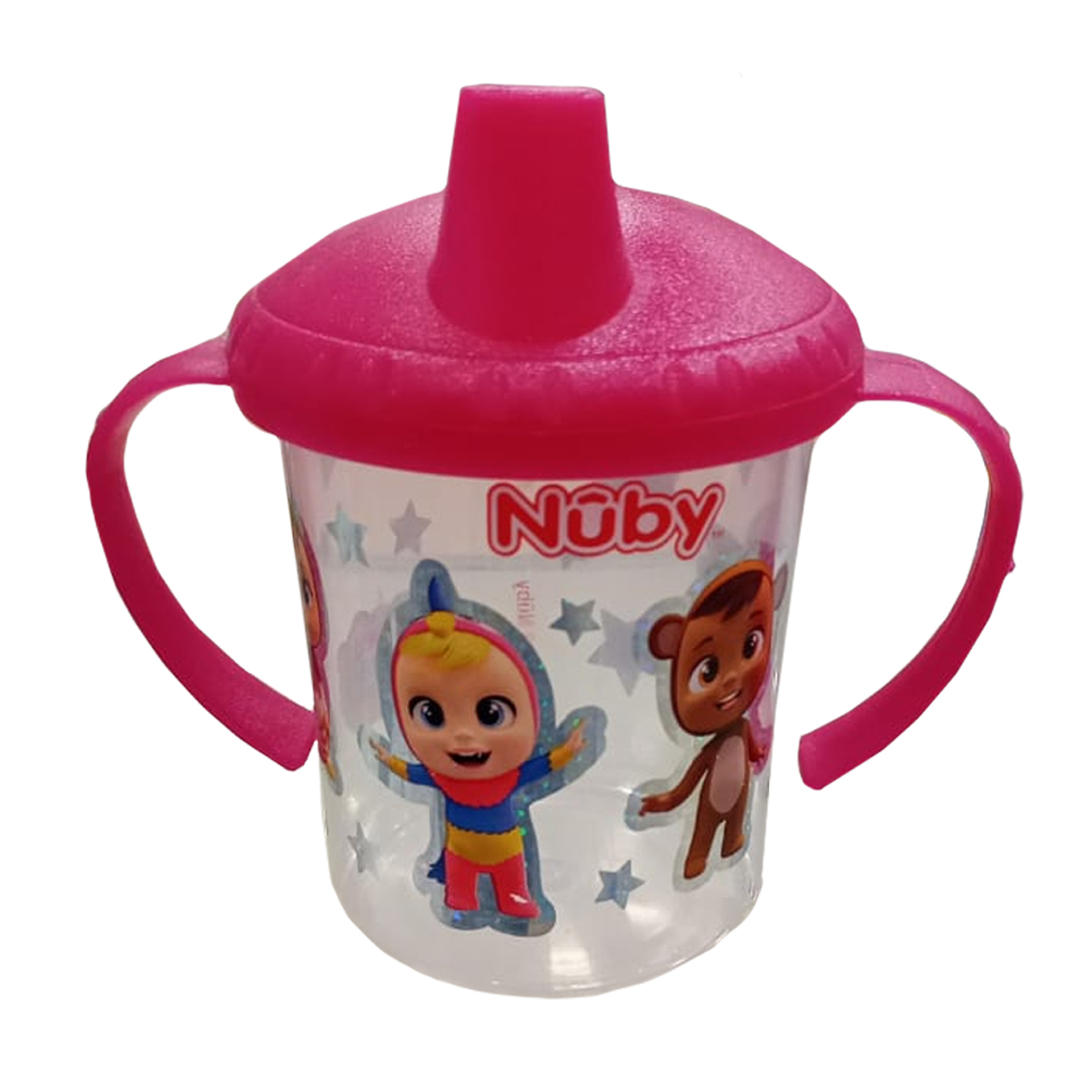 Taza Entrenadora Nuby Bebés Llorones 8oz Rosa