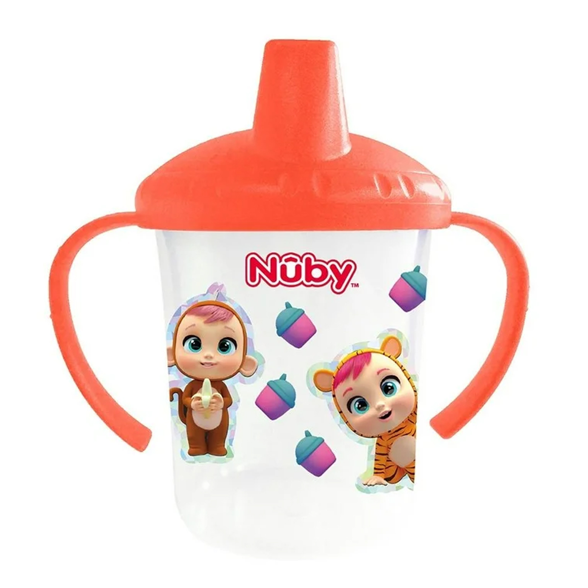 Taza Entrenadora Nuby Bebés Llorones 8oz Naranja