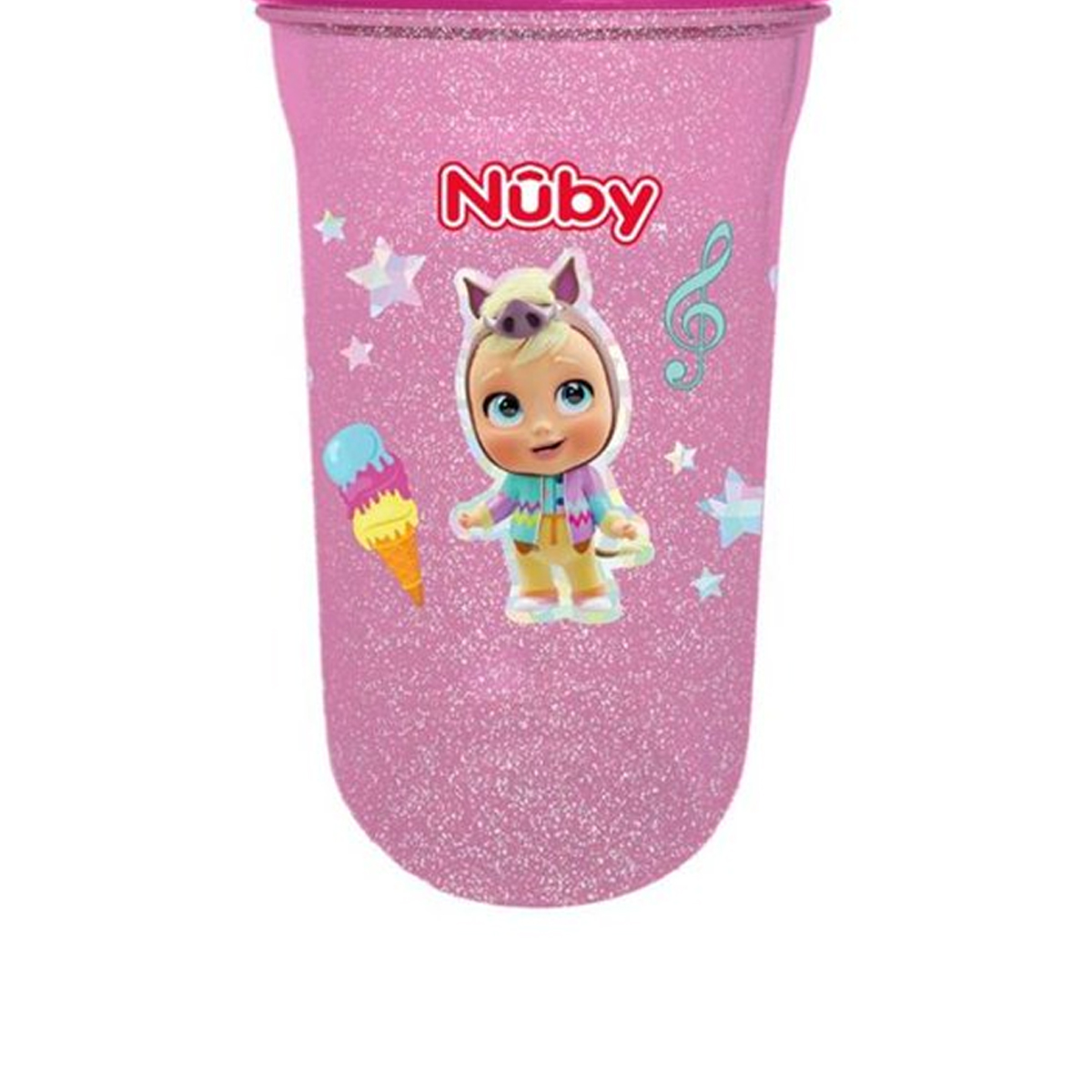 Foto 3 | Vaso Entrenador Nuby Antiderrames Bebés Llorones 10oz Rosa