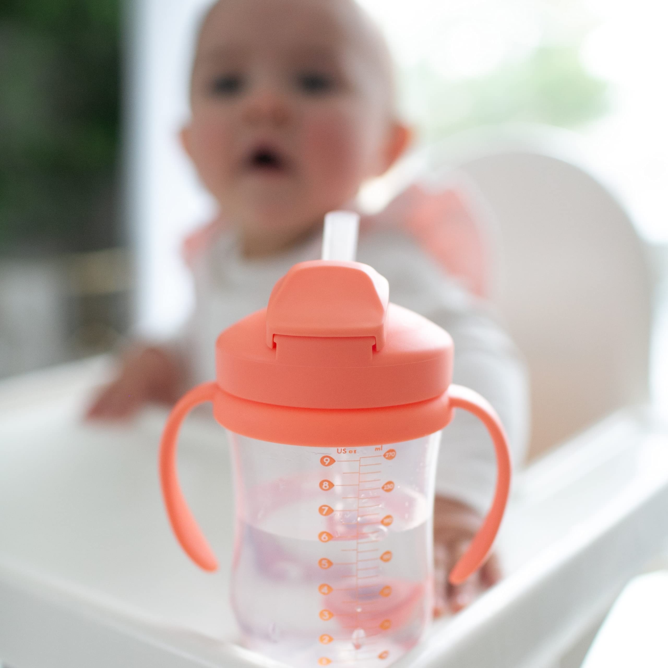 Foto 4 pulgar | Copa Con Pajita Dr. Brown's Milestones Baby's First 270 Ml Coral 6m+ - Venta Internacional.