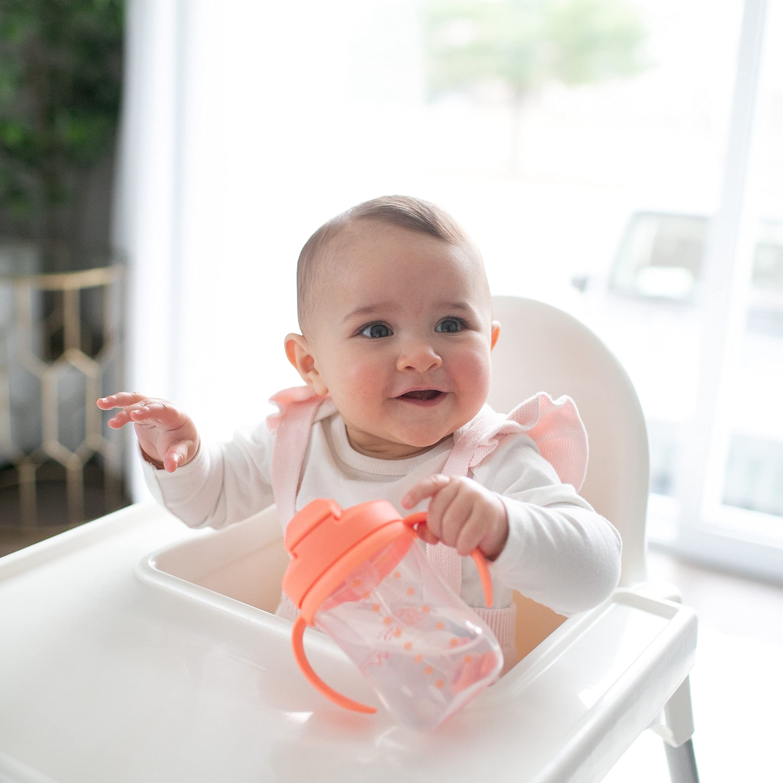 Foto 5 pulgar | Copa Con Pajita Dr. Brown's Milestones Baby's First 270 Ml Coral 6m+ - Venta Internacional.