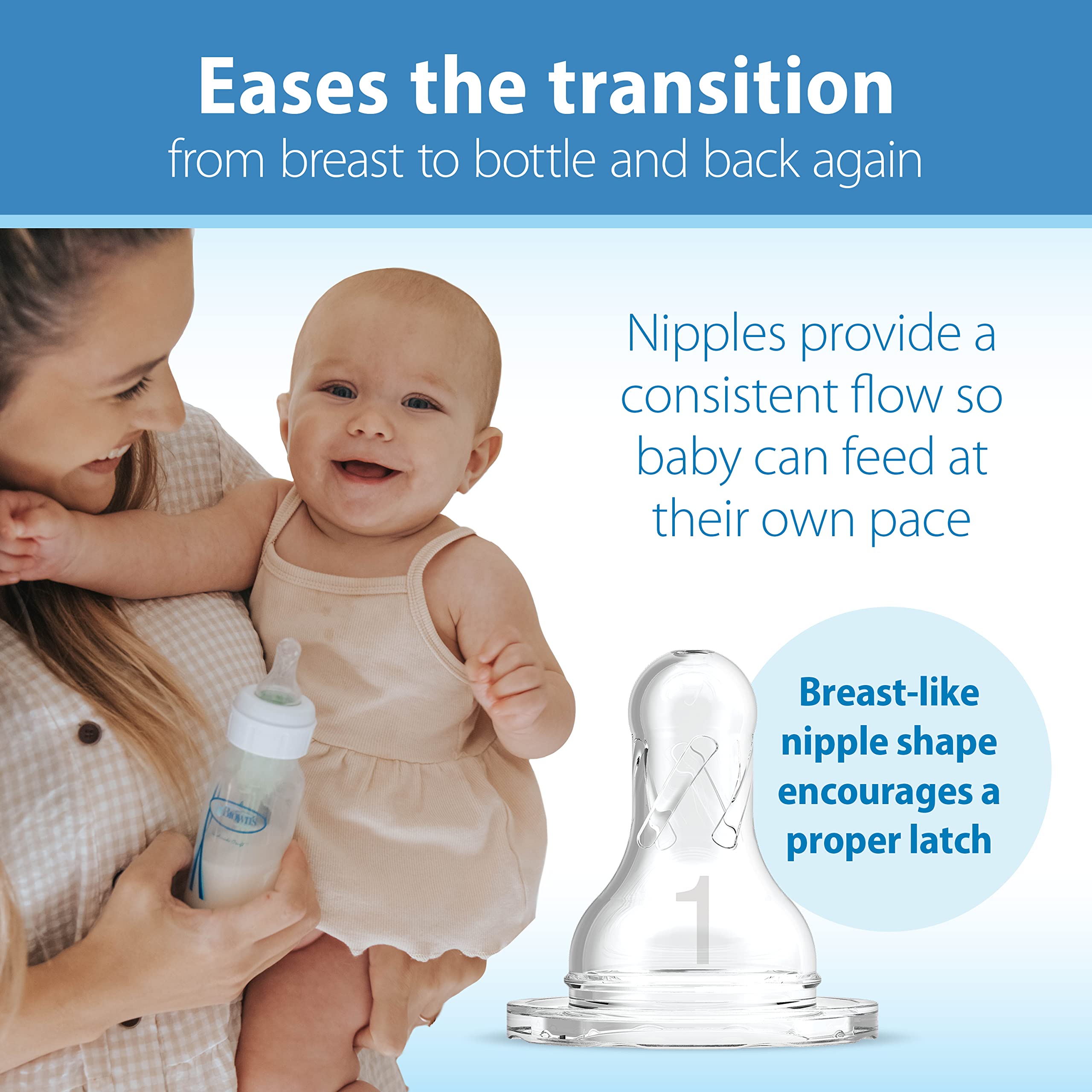 Foto 5 pulgar | Set De Biberones Dr. Brown's Natural Flow Anti-colic Blue - Venta Internacional.