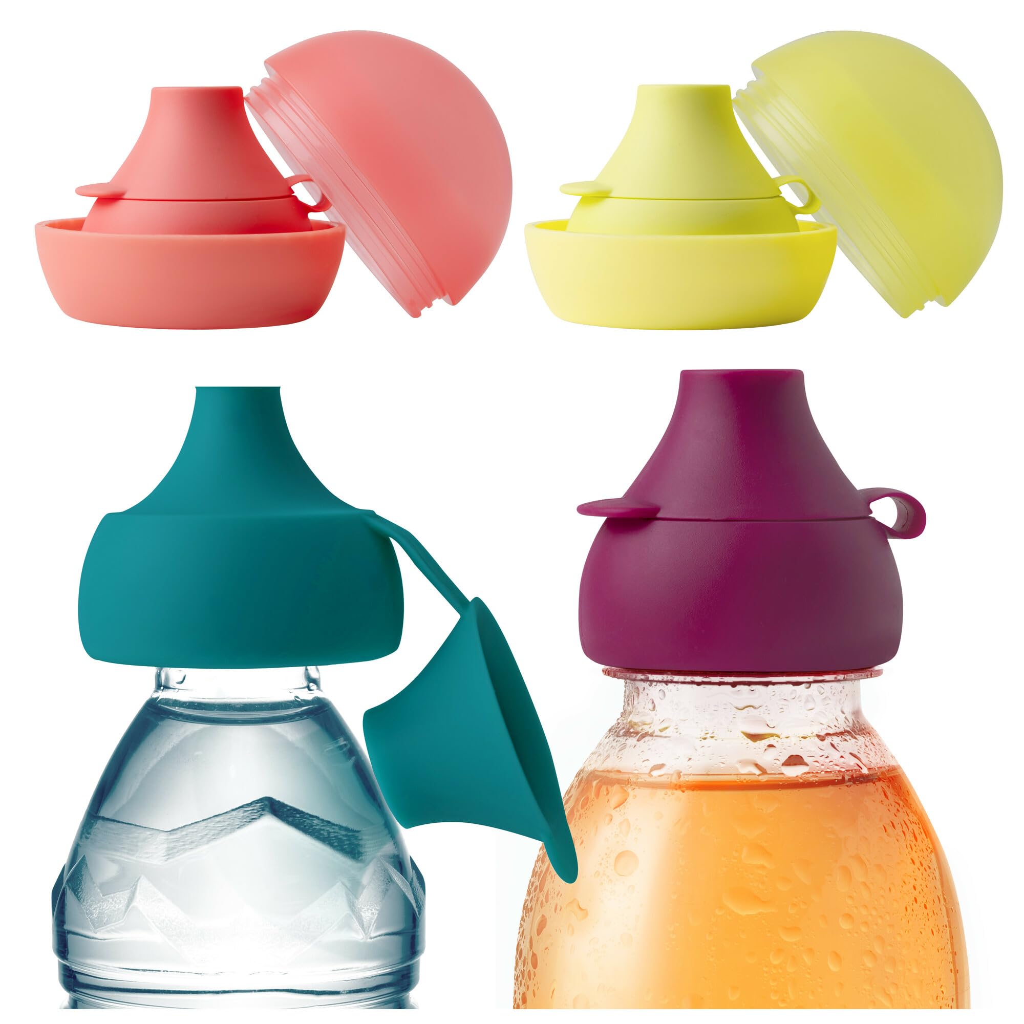 Foto 2 pulgar | Juego de 4 Tapones de Silicona para Botellas Boon Snug Sip - Venta Internacional