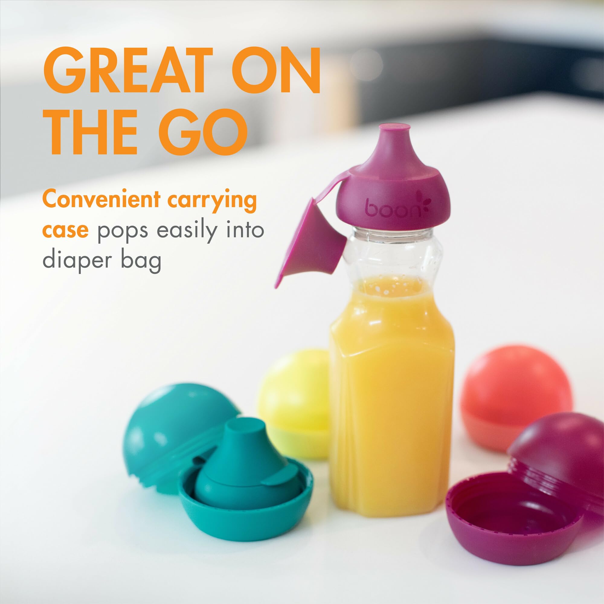Foto 5 pulgar | Juego de 4 Tapones de Silicona para Botellas Boon Snug Sip - Venta Internacional