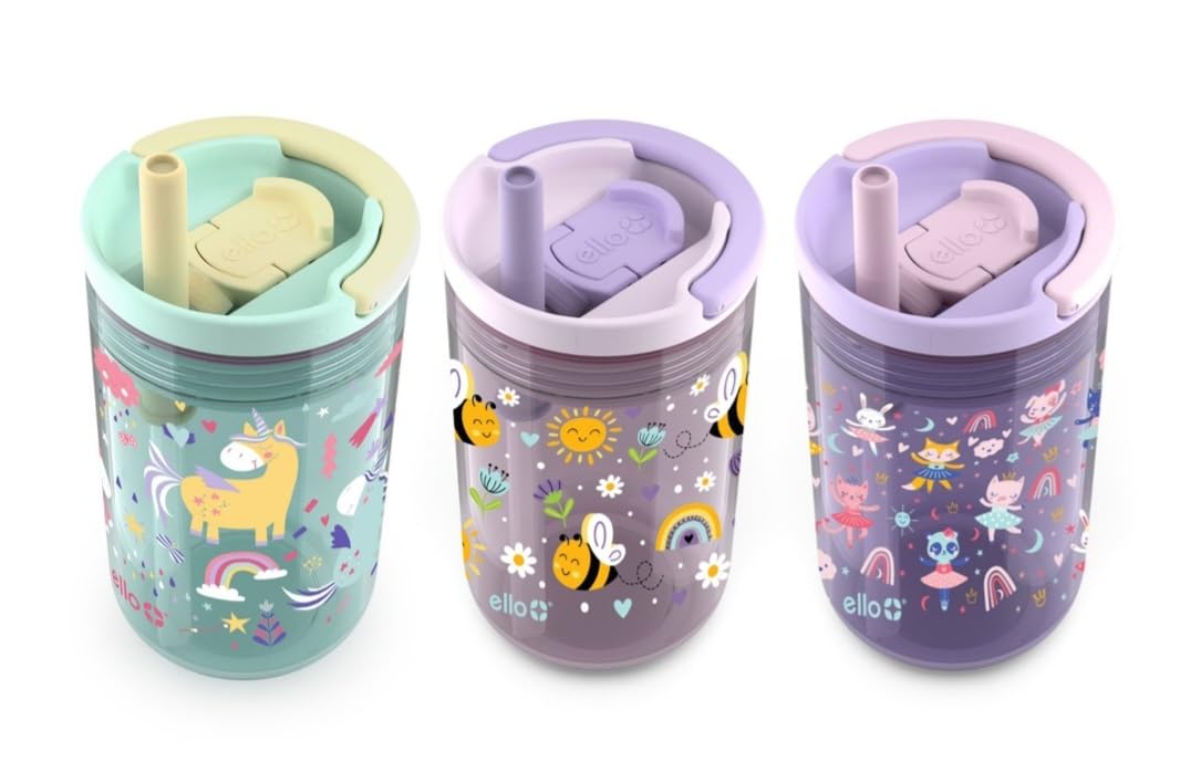 Foto 2 pulgar | Vaso Ello Kids Bop Tritan De 350 Ml Con Pajita, Paquete De 3 - Venta Internacional.