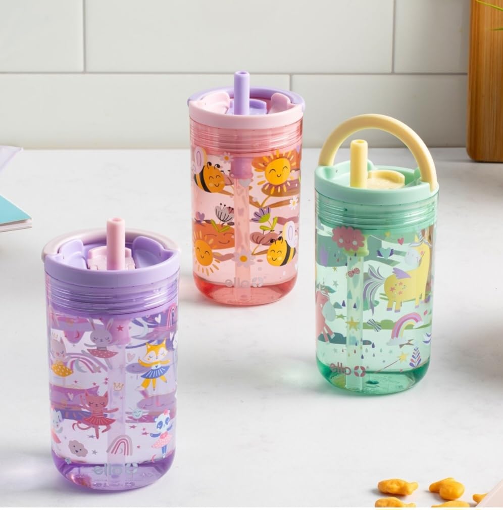Foto 3 pulgar | Vaso Ello Kids Bop Tritan De 350 Ml Con Pajita, Paquete De 3 - Venta Internacional.