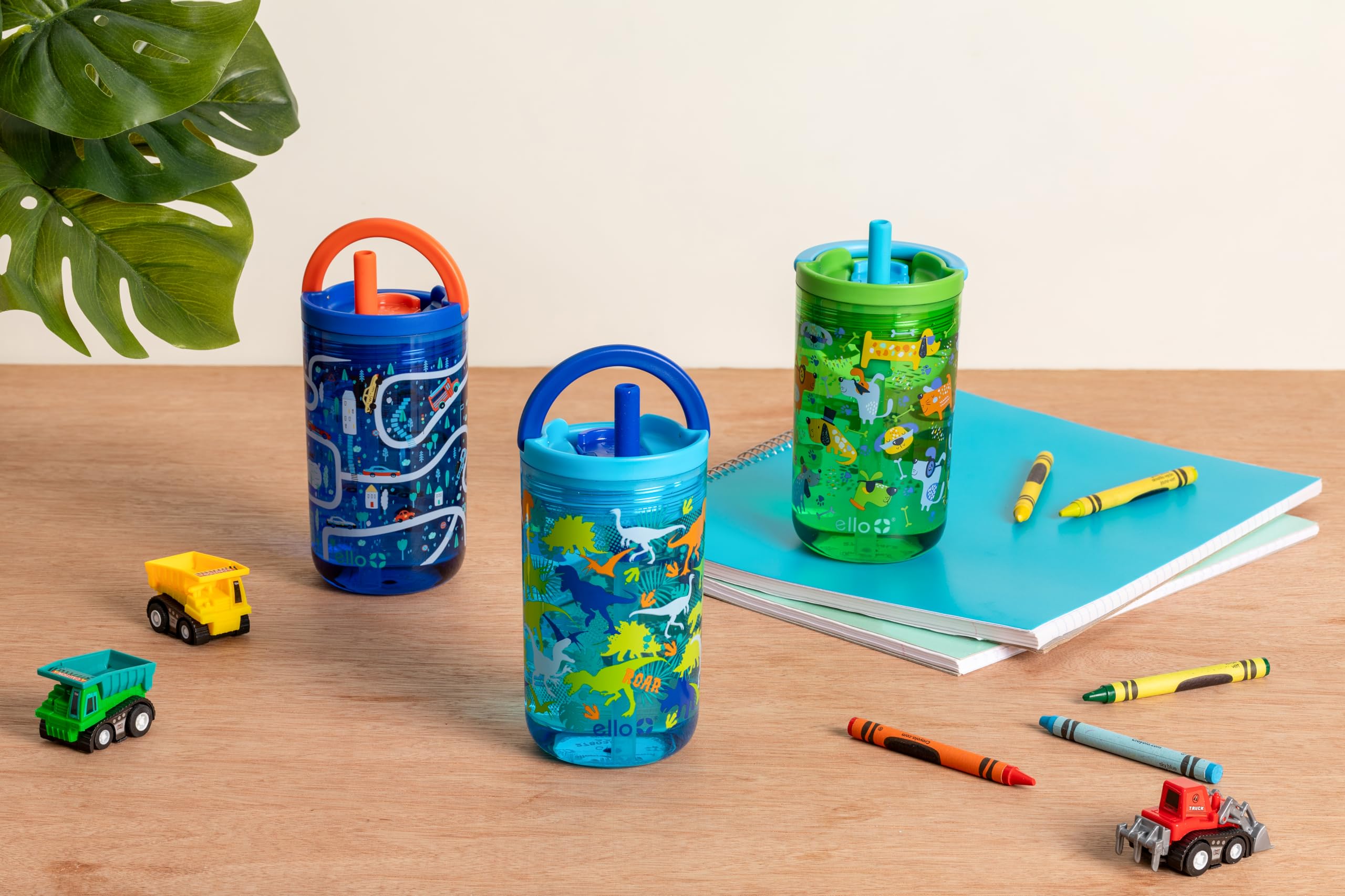 Foto 3 pulgar | Juego De Vasos Ello Bop Para Niños, Paquete De 2 Unidades, 350 Ml, Con Tapa Y Pajita, Sin Bpa - Venta Internacional.