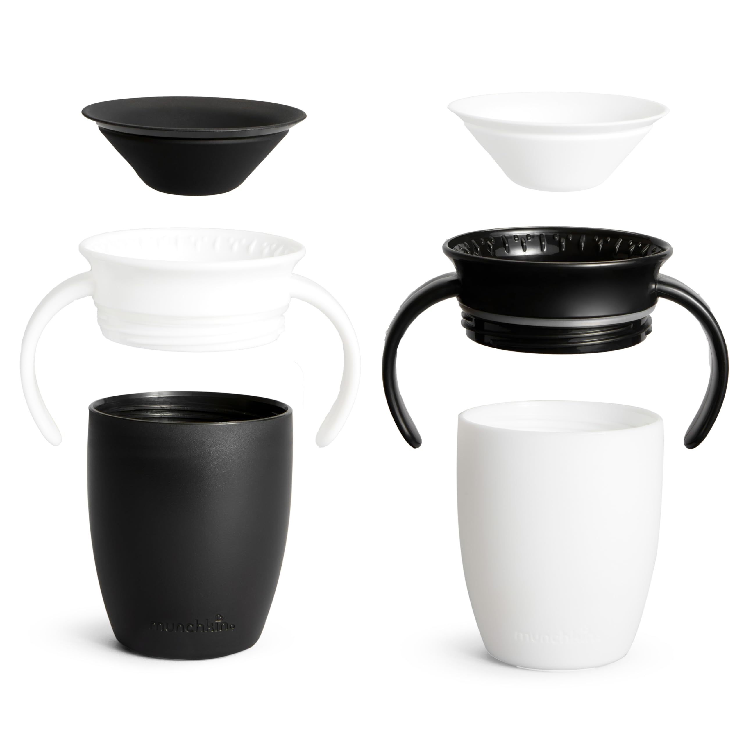 Foto 4 | Sippy Cup Munchkin Miracle 360 Trainer, 200 Ml, Paquete De 2 Unidades, Color Blanco Y Negro - Venta Internacional.