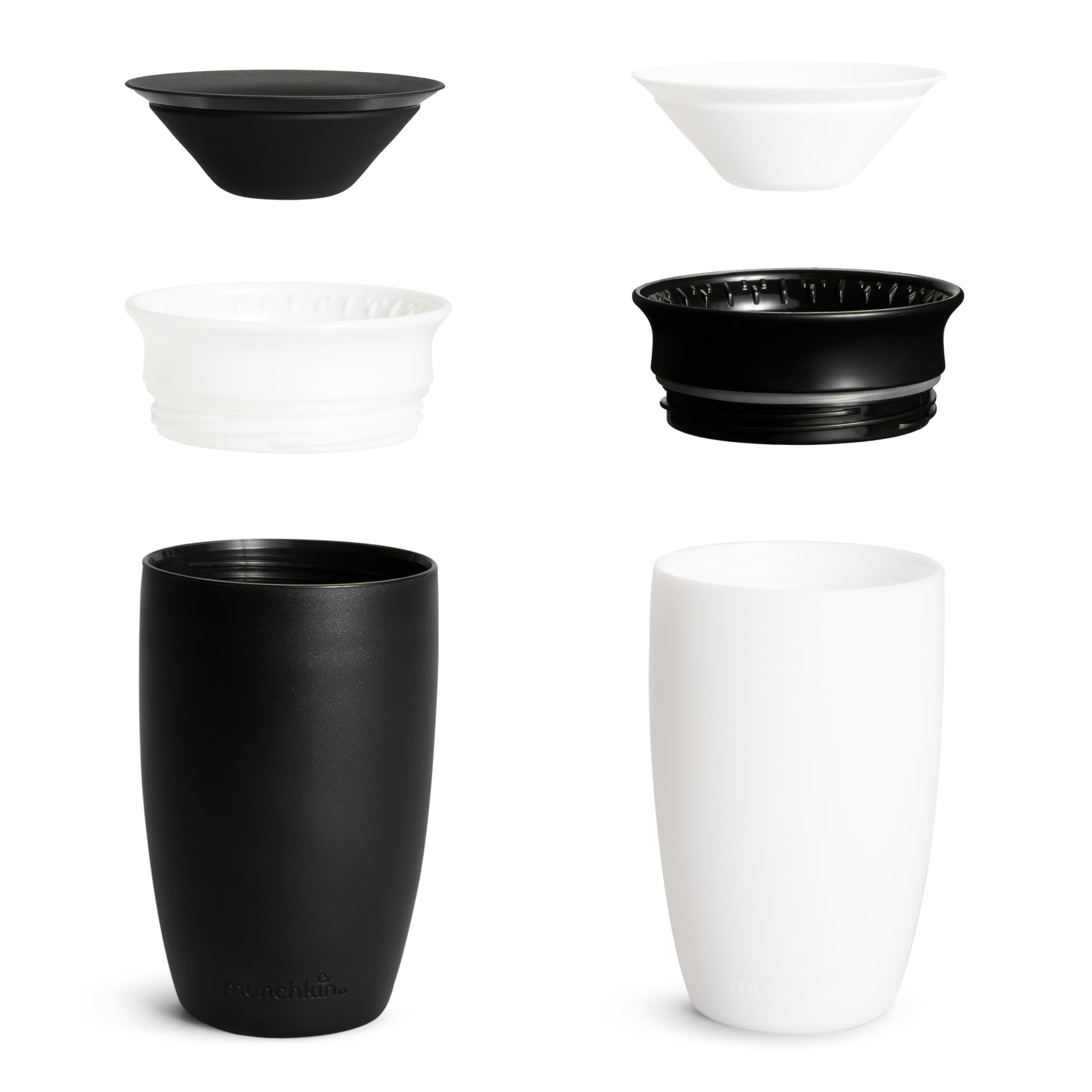 Foto 5 pulgar | Sippy Cup Munchkin Miracle 360 Para Niños Pequeños, 300 Ml, Paquete De 2 Unidades, Color Blanco Y Negro - Venta