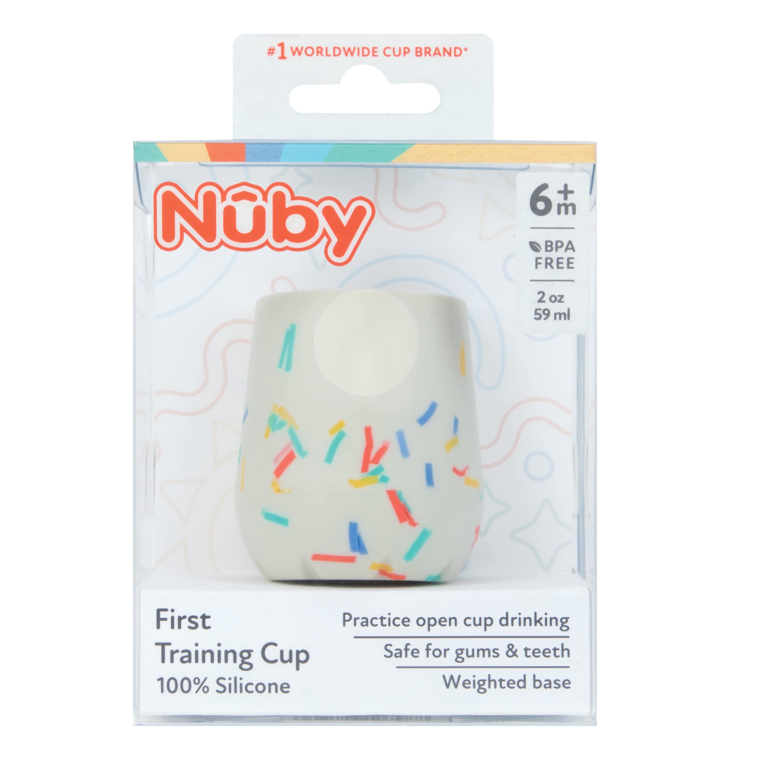 Foto 4 pulgar | Vaso de Entrenamiento Nuby Silicone Confetti 60 ml para Bebé - Venta Internacional