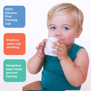 Foto 4 | Vaso de Entrenamiento Nuby Silicone Confetti 60 ml para Bebé - Venta Internacional