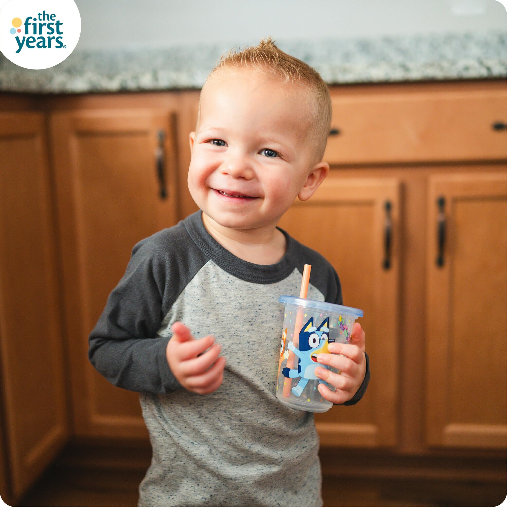 Foto 3 pulgar | Vaso con Popote The First Years Bluey Take & Toss 240 Ml 24 Unidades - Venta Internacional