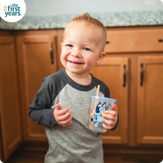 Foto 2 | Vaso con Popote The First Years Bluey Take & Toss 240 Ml 24 Unidades - Venta Internacional