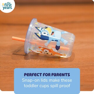 Foto 3 | Vaso con Popote The First Years Bluey Take & Toss 240 Ml 24 Unidades - Venta Internacional