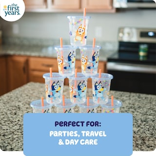Foto 4 | Vaso con Popote The First Years Bluey Take & Toss 240 Ml 24 Unidades - Venta Internacional