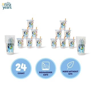 Foto 5 | Vaso con Popote The First Years Bluey Take & Toss 240 Ml 24 Unidades - Venta Internacional