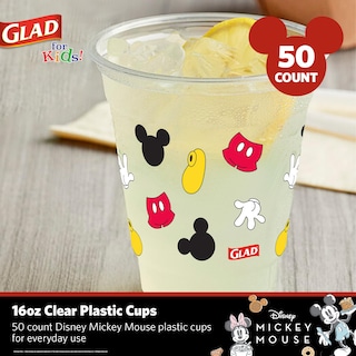 Foto 2 | Vasos De Plástico Glad For Kids Disney Mickey Mouse, 473 Ml, 50 Unidades - Venta Internacional.