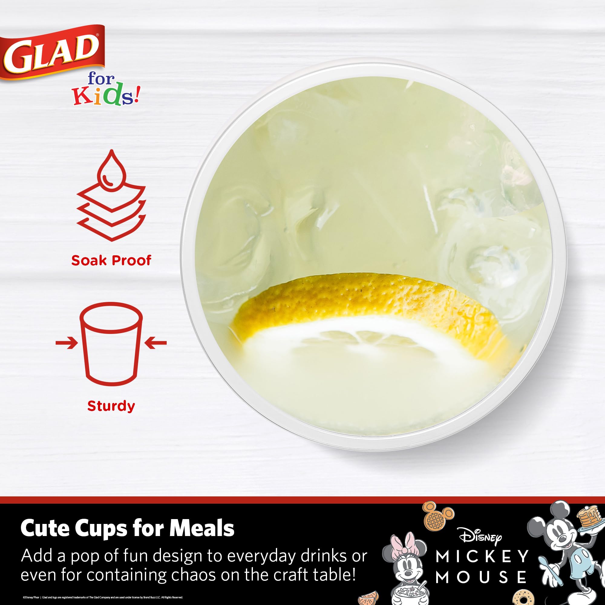Foto 4 pulgar | Vasos De Plástico Glad For Kids Disney Mickey Mouse, 473 Ml, 50 Unidades - Venta Internacional.