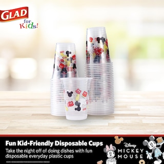 Foto 4 | Vasos De Plástico Glad For Kids Disney Mickey Mouse, 473 Ml, 50 Unidades - Venta Internacional.