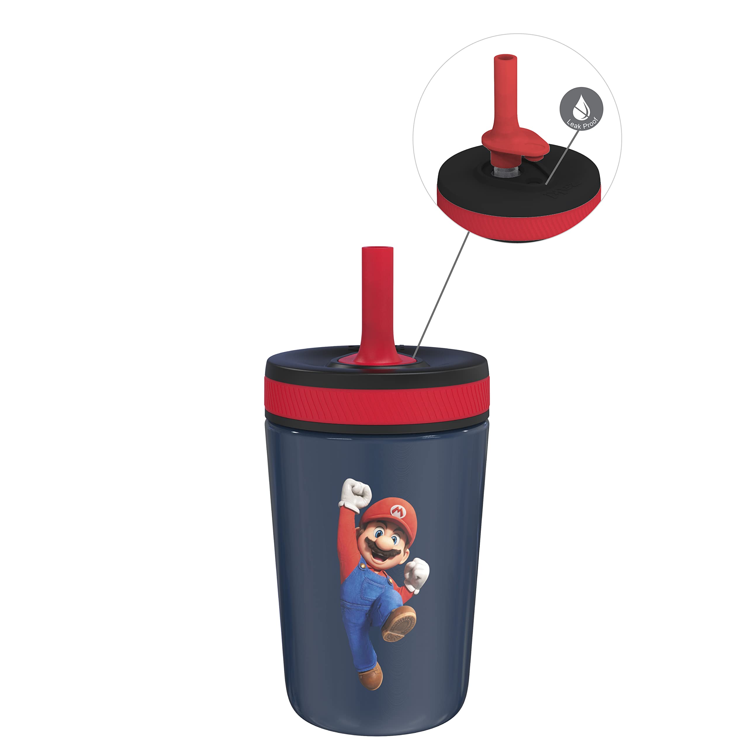 Copa Para Niños Pequeños, Zak Diseña La Película Kelso De Super Mario Bros., 360 Ml - Venta Internacional.