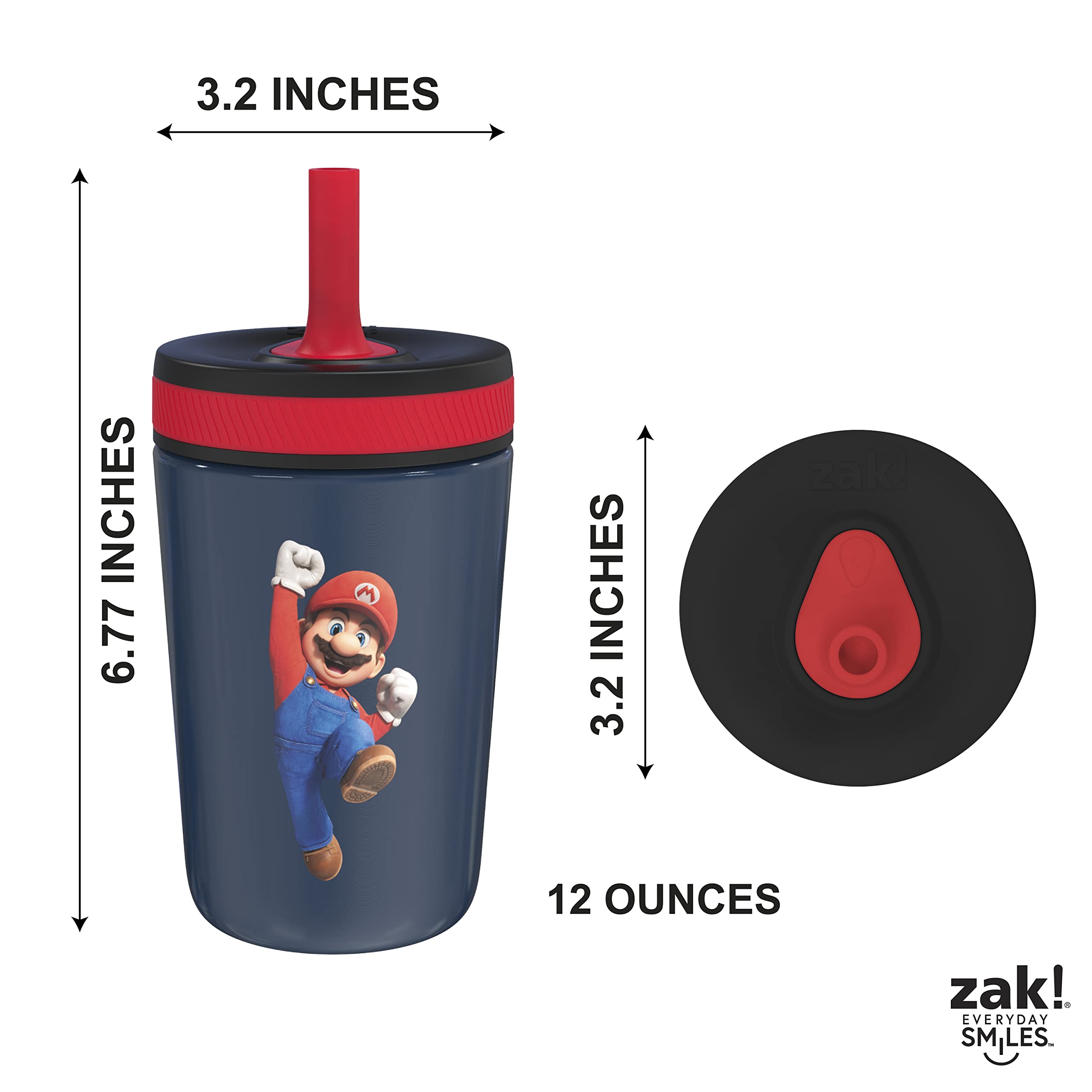 Foto 6 pulgar | Copa Para Niños Pequeños, Zak Diseña La Película Kelso De Super Mario Bros., 360 Ml - Venta Internacional.