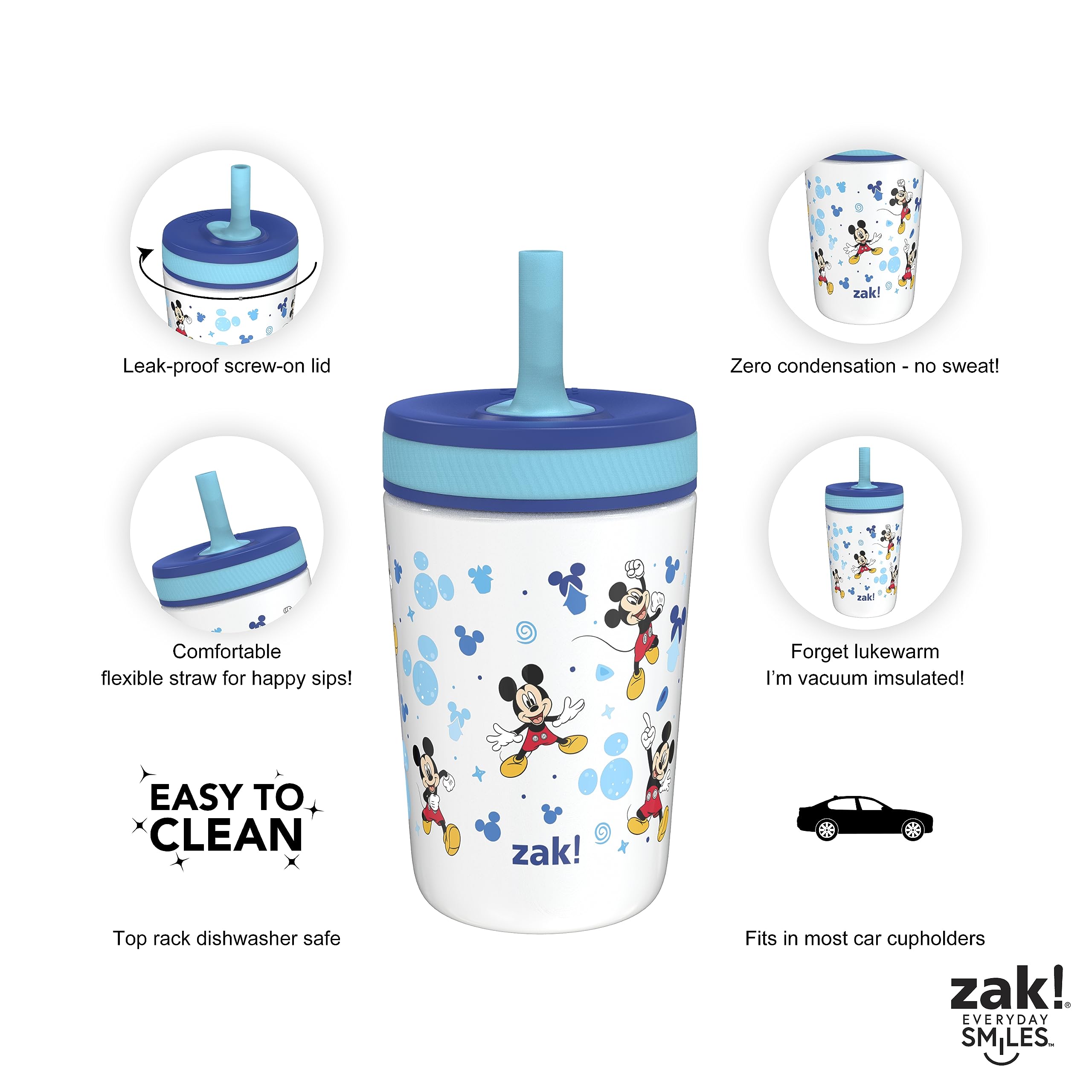 Foto 5 pulgar | Copa Sippy Designs Disney Kelso De Zak Designs Con Aislamiento Al Vacío De 350 Ml - Venta Internacional.